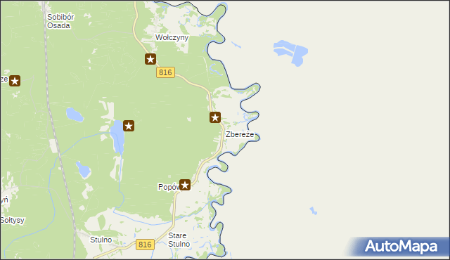 mapa Zbereże, Zbereże na mapie Targeo