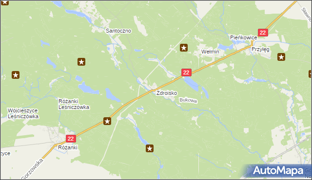 mapa Zdroisko, Zdroisko na mapie Targeo