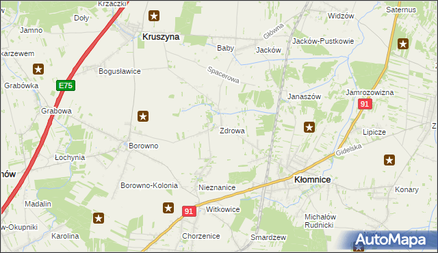 mapa Zdrowa, Zdrowa na mapie Targeo