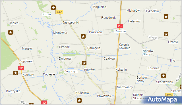 mapa Żegocin gmina Blizanów, Żegocin gmina Blizanów na mapie Targeo