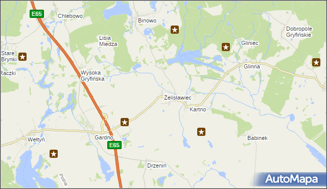 mapa Żelisławiec, Żelisławiec na mapie Targeo