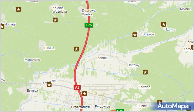 mapa Zendek, Zendek na mapie Targeo