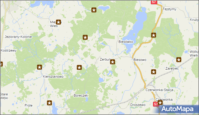 mapa Zerbuń, Zerbuń na mapie Targeo