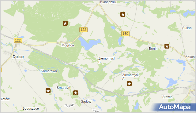 mapa Ziemomyśl B, Ziemomyśl B na mapie Targeo