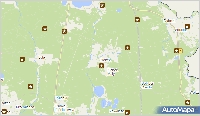 mapa Żłobek gmina Włodawa, Żłobek gmina Włodawa na mapie Targeo