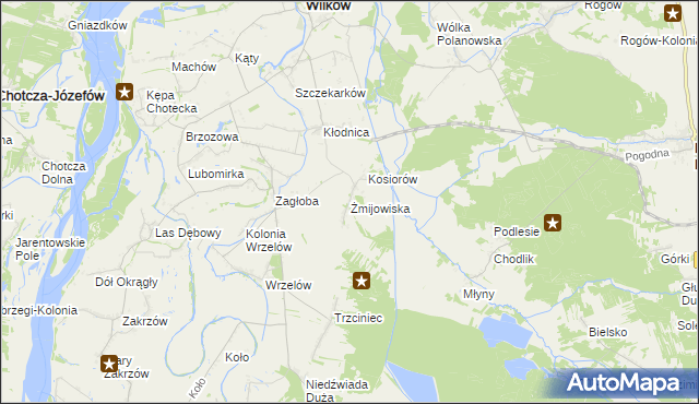 mapa Żmijowiska gmina Wilków, Żmijowiska gmina Wilków na mapie Targeo