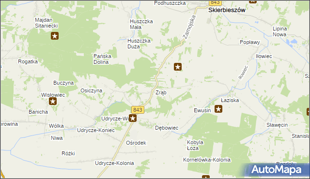 mapa Zrąb, Zrąb na mapie Targeo