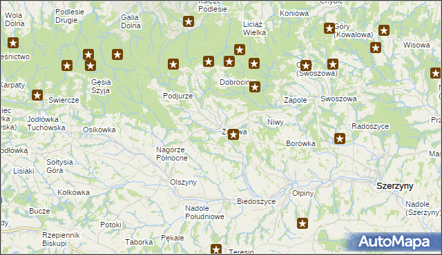 mapa Żurowa, Żurowa na mapie Targeo