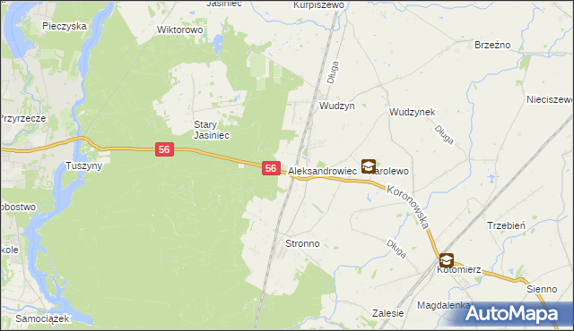 mapa Aleksandrowiec, Aleksandrowiec na mapie Targeo