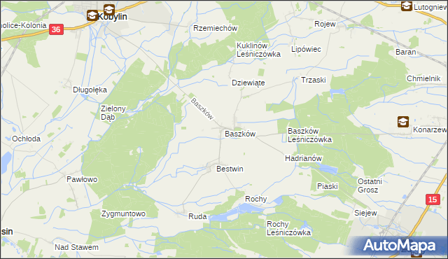 mapa Baszków, Baszków na mapie Targeo