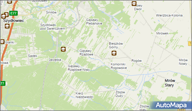 mapa Bieszków Dolny, Bieszków Dolny na mapie Targeo