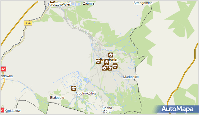 mapa Bogatynia, Bogatynia na mapie Targeo