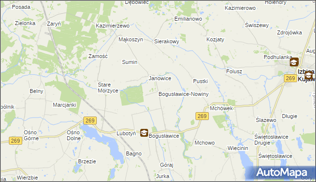 mapa Bogusławice-Nowiny, Bogusławice-Nowiny na mapie Targeo