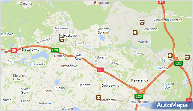 mapa Bojano, Bojano na mapie Targeo