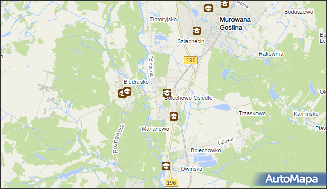 mapa Bolechowo-Osiedle, Bolechowo-Osiedle na mapie Targeo