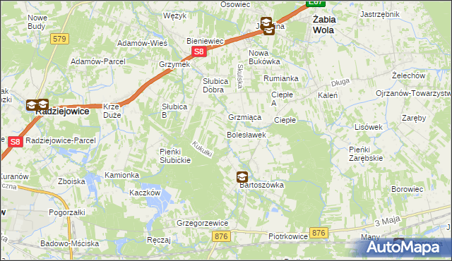 mapa Bolesławek, Bolesławek na mapie Targeo