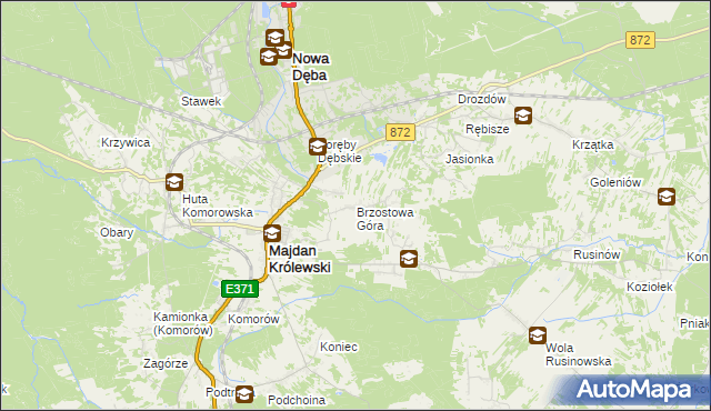 mapa Brzostowa Góra, Brzostowa Góra na mapie Targeo