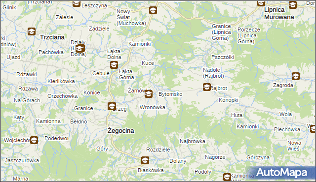 mapa Bytomsko, Bytomsko na mapie Targeo