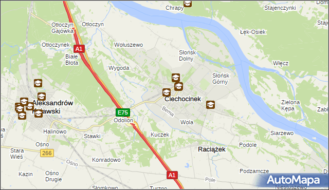 mapa Ciechocinek, Ciechocinek na mapie Targeo