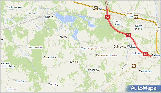 mapa Cisie-Zagrudzie, Cisie-Zagrudzie na mapie Targeo