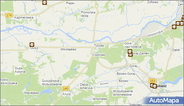 mapa Ciszkowo, Ciszkowo na mapie Targeo