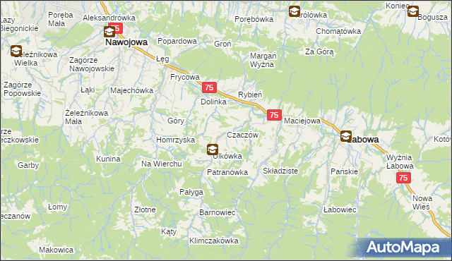 mapa Czaczów, Czaczów na mapie Targeo