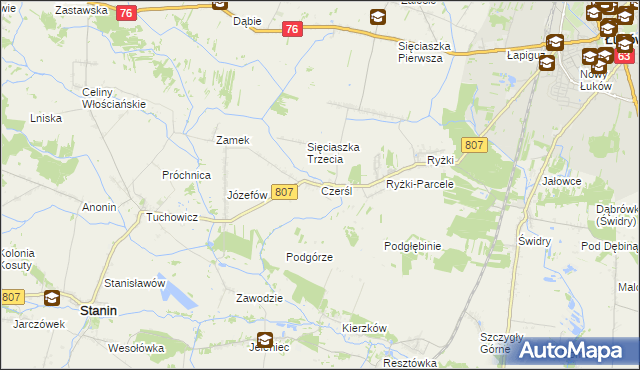 mapa Czerśl, Czerśl na mapie Targeo