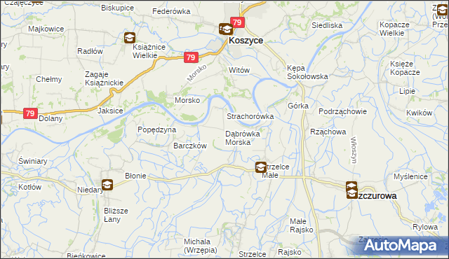 mapa Dąbrówka Morska, Dąbrówka Morska na mapie Targeo