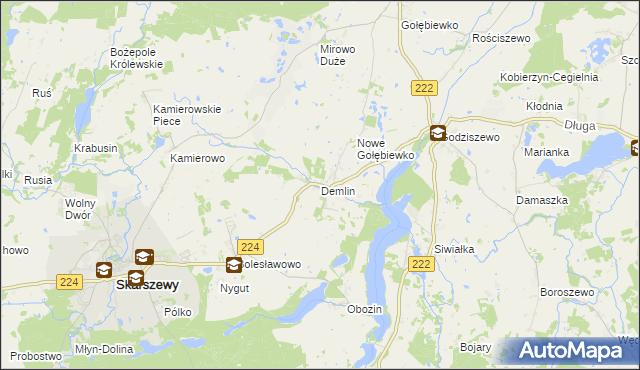 mapa Demlin, Demlin na mapie Targeo