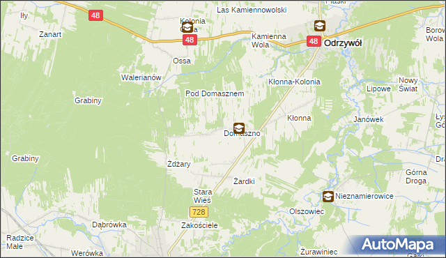 mapa Domaszno, Domaszno na mapie Targeo