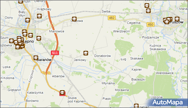 mapa Donaborów, Donaborów na mapie Targeo