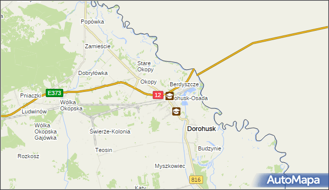 mapa Dorohusk-Osada, Dorohusk-Osada na mapie Targeo