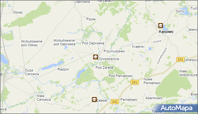 mapa Drożdzienica, Drożdzienica na mapie Targeo