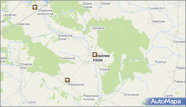 mapa Dziadowa Kłoda, Dziadowa Kłoda na mapie Targeo