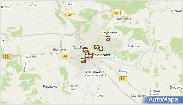mapa Działdowo, Działdowo na mapie Targeo