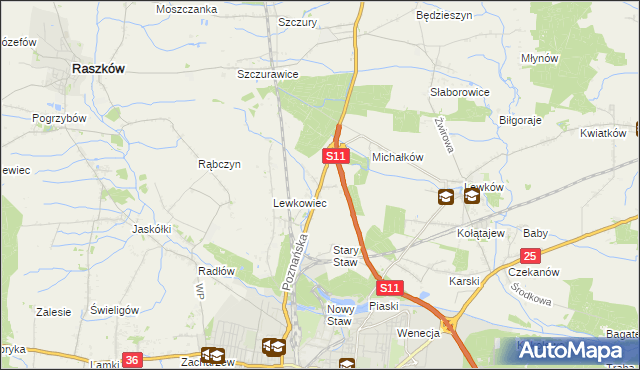 mapa Franklinów, Franklinów na mapie Targeo