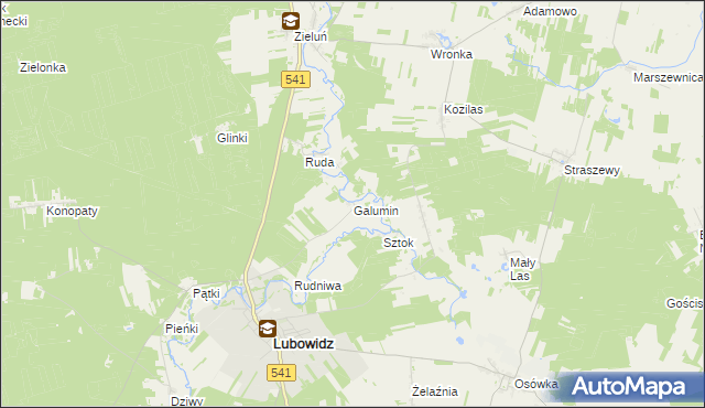 mapa Galumin, Galumin na mapie Targeo