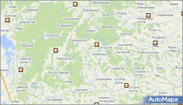 mapa Głobikowa, Głobikowa na mapie Targeo