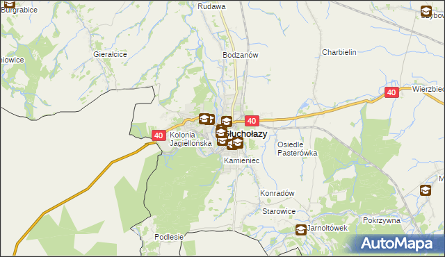 mapa Głuchołazy, Głuchołazy na mapie Targeo