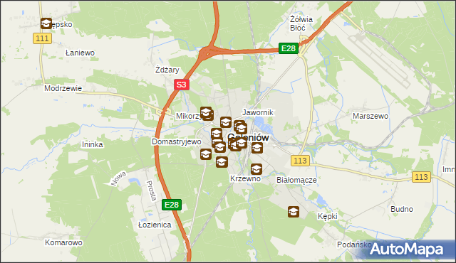 mapa Goleniów, Goleniów na mapie Targeo