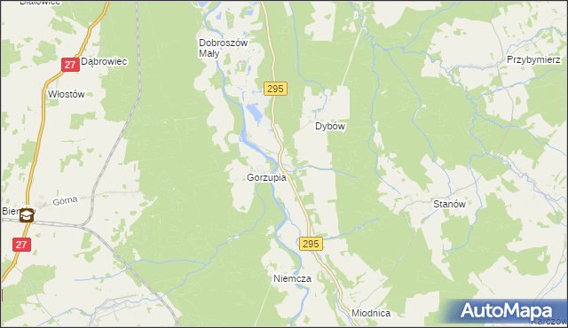 mapa Gorzupia Dolna, Gorzupia Dolna na mapie Targeo