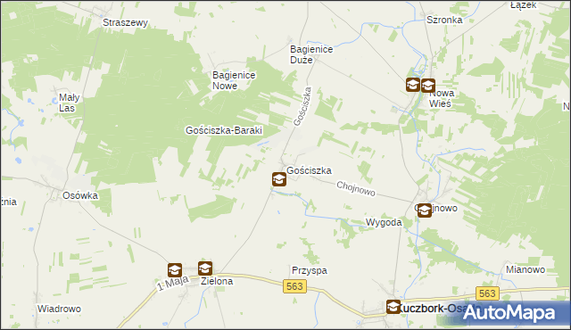 mapa Gościszka, Gościszka na mapie Targeo