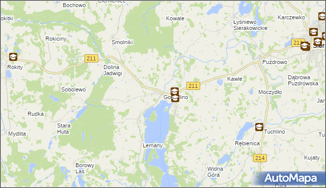 mapa Gowidlino, Gowidlino na mapie Targeo