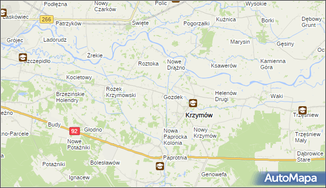 mapa Gozdek, Gozdek na mapie Targeo