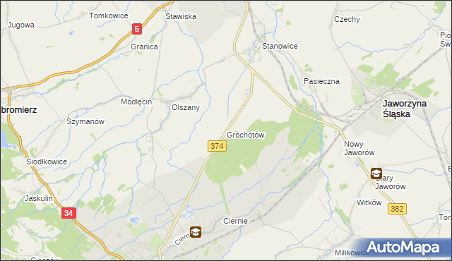 mapa Grochotów, Grochotów na mapie Targeo