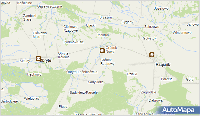 mapa Gródek Rządowy, Gródek Rządowy na mapie Targeo