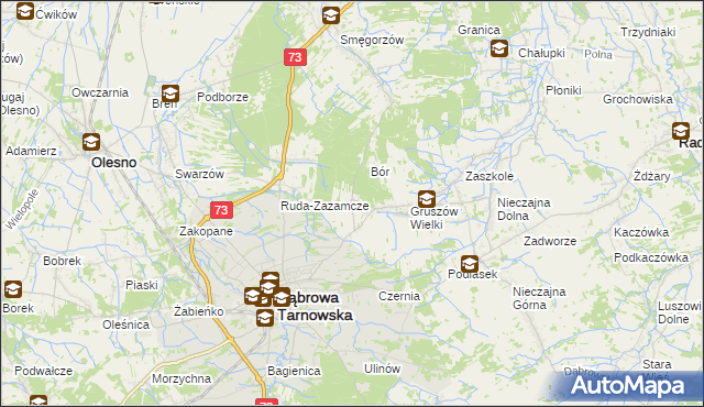 mapa Gruszów Mały, Gruszów Mały na mapie Targeo