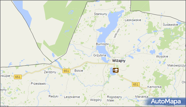 mapa Grzybina, Grzybina na mapie Targeo