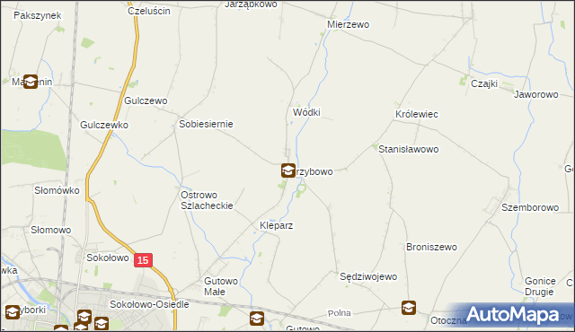 mapa Grzybowo gmina Września, Grzybowo gmina Września na mapie Targeo