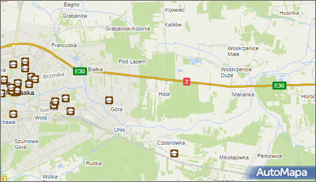 mapa Hola gmina Biała Podlaska, Hola gmina Biała Podlaska na mapie Targeo